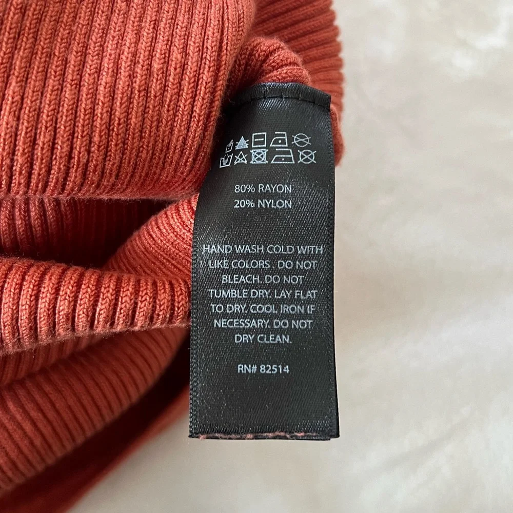 House of Harlow 1960 Rust Orange Ribbed Bodycon Midi Dress - Picture 5 of 9